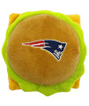 Pets First NFL New England Patriots cheese Burger Plush Dog cAT Squeak Toy - cutest Stadium HAMBERgER Snack Plush Toy for Dogs cats with Inner Squeaker Beautiful Football Team NameLogo