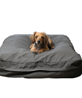 SELUGOVE Dog Bed Covers 44L ?32W ?4H Inch Washable Grey Thickened Waterproof Oxford Fabric with Handles and Zipper Reusable Dog Bed Liner Cover for Medium to Large 85-95 Lbs Dog