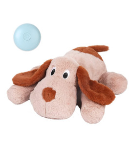 WEOK Puppy Heartbeat Toy, Dog Heartbeat Toy for Separation Anxiety Relief, Puppy Toy with Heartbeat Stuffed Animal Anxiety Calming Behavioral Aid Plush Toy for Dogs Cats Pets (Brown)