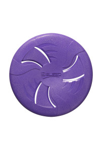 HONGEZEY Indestructible Dog Flying Discs, Interactive Dog Flyer Toys, Soft Lightweight Dog Catch and Fetch Toys for Small Medium Dogs, Floats in Water & Safe on Teeth, 7.48 inch (Small, Purple)