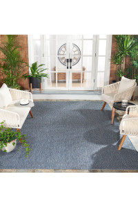 SAFAVIEH courtyard collection 71 Square Navygrey cY8521 Indoor Outside Waterproof Easy cleansingPatio Backyard Mudroom Area Mat