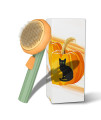 Pumpkin Dog Brush, Awpland Cat Pumpkin Shape Pet Self Cleaning Hair Brush with Release Button, Deep Cleaning Dog Shedding Tool for Long or Short Haired Cats Dogs Puppy Rabbits