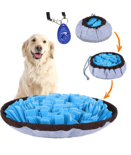 Friendly Barkz Adjustable Snuffle Mat for Dogs, Cats with Suction Cup, Dog Enrichment Toys with Pet Training Clicker to Encourage Dogs Foraging Skills and Slow Eating, Stress Relief Dog Puzzle Toys