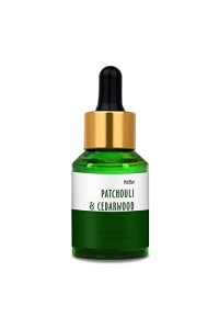 Patchouli & cedarwood Fragrance Oil, MitFlor Single Scented Oil, Premium grade Fragrance Oil for Soap & candle Making, Large Size Aromatherapy Oil, Woody and Forest Scent, Home Fragrance, 30ml