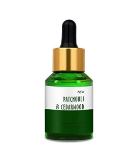 Patchouli & cedarwood Fragrance Oil, MitFlor Single Scented Oil, Premium grade Fragrance Oil for Soap & candle Making, Large Size Aromatherapy Oil, Woody and Forest Scent, Home Fragrance, 30ml
