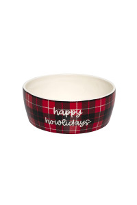 Pearhead Happy Howlidays Pet Bowl, Dog Water and Food Dish, Christmas Holiday Dog Pet Bowl, Holiday Pet Accessories, Large