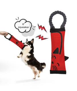purrrfect life Fire Hose Interactive Squeaking Water Dog Toy, Dog Toy for Tug O War, Durable Dog Chew Toy with Squeakers, No Stuffing Dog Toy with Ropes for Small, Medium & Large Dogs