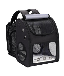COVONO Expandable Pet Carrier Backpack for Cats, Dogs and Small Animals, Portable Pet Travel Carrier, Super Ventilated Design, Airline Approved, Ideal for Traveling/Hiking/Camping, Black