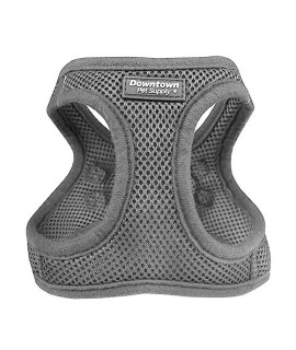 Downtown Pet Supply Step in Dog Harness for Small Dogs No Pull, XX-Small, Light Gray - Adjustable Harness with Padded Mesh Fabric and Reflective Trim - Buckle Strap Harness for Dogs