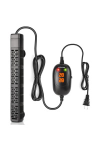 HiTauing Aquarium Heater, 50W/100W/200W/300W/500W Submersible Fish Tank Heater with Over-Temperature Protection and Automatic Power-Off When Leaving Water for Saltwater and Freshwater