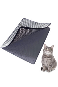 Blackhole Cat Litter Mat - Large Size Rectangular 30 X 23 Open Three Sides (Economy Gray)