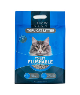 Nourse CHOWSING Tofu Litter 6LB Tofu Cat Litter Dust-Free Clumping Cat Litter Quickly Absorb Cat Odors Cat Toilet Can Flush Into The Toilet Pure Natural cat tofu Litter (Activated Carbon )