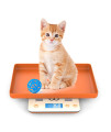 Pet Scale for Newborn Puppy and Kitten, Pet Scale with Detachable Tray for Dog Whelping Nursing, Weigh Pets Baby in Grams, 33lbs (? Gram) (Orange)