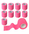 Gondiane 9 Pack 2 x 5 Yards Self Adhesive Bandage Wrap Self Stick Wrap for Ankle, Wrist, Finger, Sports, Breathable Cohesive Vet Tape for Pets (Pink)