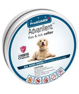 Advanllent Flea Collar for Dogs, 8 Month Flea and Tick Prevention for Dogs, 27 Inch Adjustable