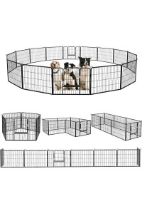 OFIKA Heavy Duty Metal Dog Playpen for Medium/Small Animals, 8 Panels 40?Height x 32 Width, Dog Fence Exercise Pen with Doors, Pet Puppy Outdoor Playpen Pen for Outdoor, Indoor, RV, Camping, Yard