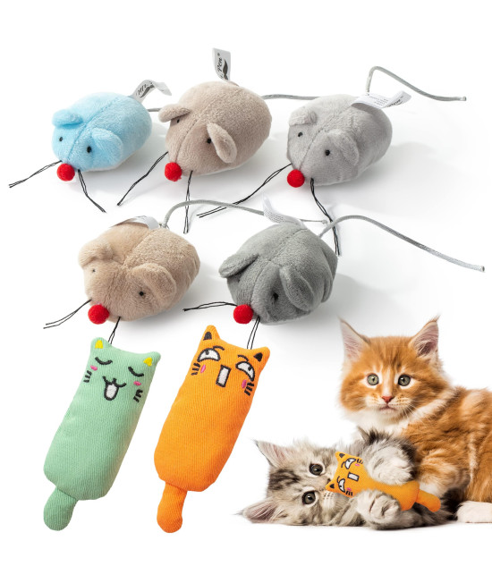 Mr Pen- catnip Toys, 7 Pcs, Mouse cat Toy, catnip Toys for Indoor cats, cat Nip Toys, catnip Toys for cats, Mouse Toy for cats, cat Toy Mouse, Toys with catnip, cat Toys Mice
