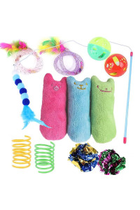 12 Pcs catnip Toys for Indoor cats catnip Mouse cat Kicker Toys for Indoor cats Teaser Wand Toy
