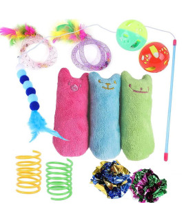 12 Pcs catnip Toys for Indoor cats catnip Mouse cat Kicker Toys for Indoor cats Teaser Wand Toy