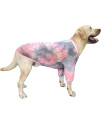 PriPre Tie Dye Dog Shirt for Large Dogs Small Medium Breathable cotton Dog clothes Dog Pajamas Big Dogs Shirts Boy girl L, Pink Tiedye