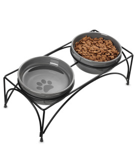 Y YHY Dog Food Bowl, Ceramic Dog Bowls Small Size Dog, 5.2 Elevated Cat Bowls for Food and Water, 3 Cups Cat Food Bowls for Medium and Large Cat, Dishwasher Safe