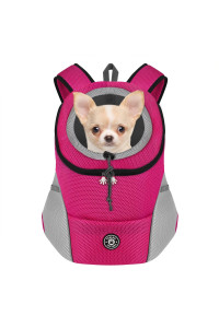 YESLAU Dog Backpack Carrier Pet Carrier for Small Medium Dogs Travel Bag Front Pack Breathable Adjustable with Safety Reflective Strips for Hiking Outdoor Cats