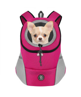 YESLAU Dog Backpack Carrier Pet Carrier for Small Medium Dogs Travel Bag Front Pack Breathable Adjustable with Safety Reflective Strips for Hiking Outdoor Cats