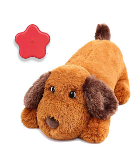 Dog Heartbeat Toy for Puppy Anxiety Relief, Heartbeat Stuffed Animal Heartbeat Plush Toy for Small, Medium, and Large Dogs (Orange)