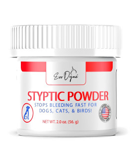 Styptic Powder for Dogs, Cats, and Birds (2 oz) by Evo Dyne Fast-Acting Blood Stop Powder for Pets Quick Stop Bleeding Powder for Dog Nail Clipping, Grooming, Cuts and More (1-Pack)