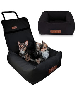 Petsen Custom Dog Car Seat Dog Booster Seat Cat Car Seat Puppy Car Seat for Small and Medium Pet Color: Black