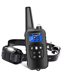 cxstar Dog Shock collar, Dog Training collar with Remote, Rechargeable Waterproof Electric Training collar with 4 Modes,Beep, Vibration, Shock and Light, for Small Medium Large Dogs