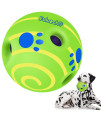 Dikeiuta Wobble Giggle Dog Ball, Interactive Chew Wobble Wag Giggle Ball for Dogs with Funny Sounds, Squeaky Dog Toys Ball for Relieve Anxiety, Grinding Teeth, Gifts for Dogs-5.51''(Large)