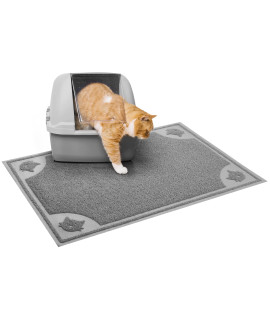 Mr. Pen- Large Cat Litter Mat, 23.5?X 35.2?, Gray, Trapping Mat for Litter Box, Cat Rug, Large