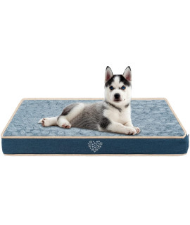 VANKEAN Waterproof Dog crate Pad Bed Mat Reversible (cool & Warm), Removable Washable cover & Waterproof Inner Lining, Pet crate Mattress for cats and Dogs, Joint Relief Dog Bed for crate, Navygrey