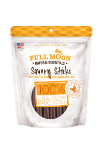 Full Moon All Natural Human Grade Dog Treats, Essential Chicken Savory Sticks, 24 Ounce