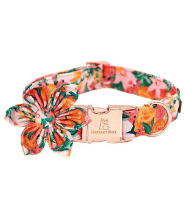Lionheart Glory Dog Collar, Dog Collar with Flower, Cute Floral Pattern Pet Collar Adjustable Dog Collar for X-Large Dogs