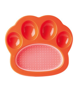 PetDreamHouse PAW 2-in-1 Mini Slow Feeder Dish & Lick Pad for Small Dogs, Puppies & cats, Paw-Shaped Slow Feeding Dish with an Interchangeable PAW Lick Pad