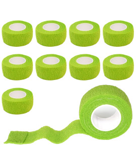 Gondiane 9 Pack 1 x 5 Yards Self Adhesive Bandage Wrap Self Stick Wrap for Ankle, Wrist, Finger, Sports, Breathable Cohesive Vet Tape for Pets (Grass Green)