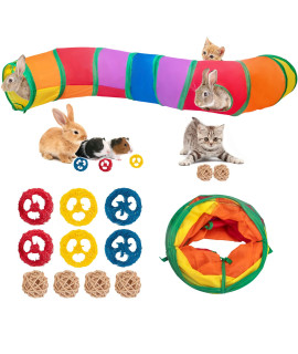 gIONAR Rabbit Toys Tunnel Toys for Animals Small Animal Activity Tunnels Tubes for Rabbits game games Dwarf Rabbits guinea Pigs crinkle Foldable