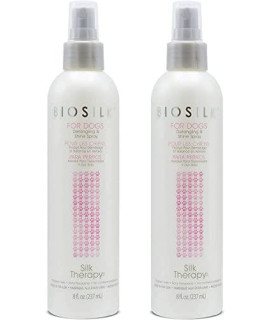 BioSilk for Dogs Silk Therapy Detangling Plus Shine Protecting Mist for Dogs Best Detangling Spray for All Dogs & Puppies for Shiny Coats and Dematting 8 Oz - Pack of 2