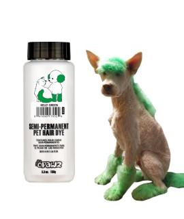 OPAWZ Semi-Permanent Dog Hair Dye, Food-Grade Pigment Dog Dye, Non-Toxic Pet Hair Dye for Dogs, Cats and All Pets Can be Bathed (Kelly Green)