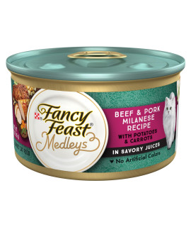 Purina Fancy Feast Medleys Beef & Pork Milanese with Carrots & Potatoes in Savory Juices - 3 oz. Can