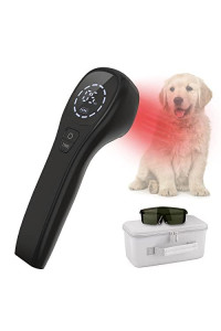 iKeener Vet Device for PetsRed Light Therapy for Pain ReliefMuscle & Joint Pain from Dog ArthritisHandheld Infrared Light with 660nm & 850nm Wavelengthsm for DogscatsHorses (Black)