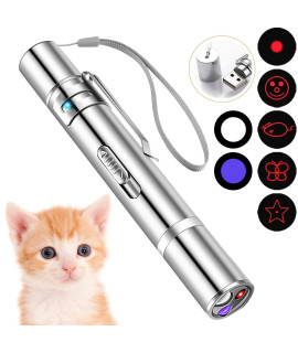 Cutomo Red Laser Pointer for Cats to Play, USB Rechargeable Laser Pointer Cat Toy Red Dot Laser Light for Cats, Cat Toys Interactive for Indoor Cats, Cat Laser Toy for Indoor Cats to Chase