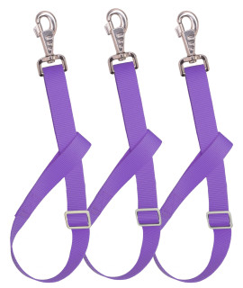 Loaged Adjustable Nylon Bucket Strap (3 Pack)- for Hay Nets, Water Buckets, Hanging Strap,Horse Outdoor Feeders,Heavy Duty Horse Water Feed, 30 (Purple)