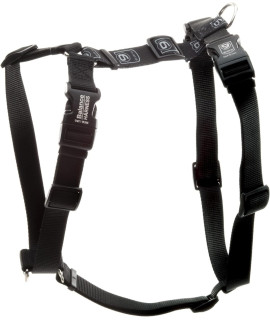 Blue-9 Buckle-Neck Balance Harness, Fully Customizable Fit No-Pull Harness, Ideal for Dog Training and Obedience, Made in The USA, Black, Medium/Large