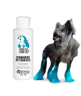 OPAWZ Permanent Dog Hair Dye, Pet Hair Dye Safely Used by Grooming Salons for a Decade, Pet Safe Dye Lasts Over 20 Washes, Bright Color for Dogs and Horses (Lamarius Blue)