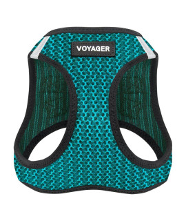 Voyager Step-in Air Dog Harness - All Weather Mesh Step in Vest Harness for Small and Medium Dogs and Cats by Best Pet Supplies - Harness (Turquoise 2-Tone), XL (Chest: 20.5-23)