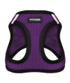 Voyager Step-in Air Dog Harness - All Weather Mesh Step in Vest Harness for Small and Medium Dogs and Cats by Best Pet Supplies - Harness (Purple/Black Trim), L (Chest: 18-20.5)