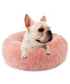Doggie Beds for Small Dogs Washable,Fluffy Dog Beds for Small Dogs High Sides Cozy Calming Anti Anxiety Pet Bed for 20 Pound Pet,Gray Donut Puppy Bed 23 Inches for All Small Animals